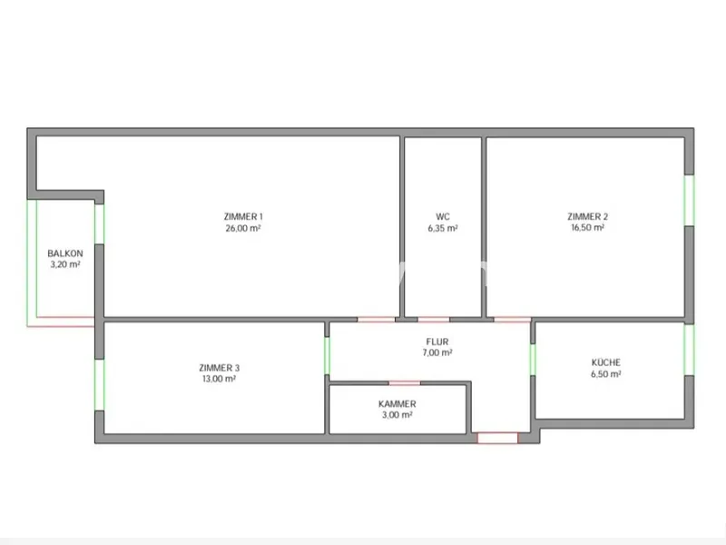 Tauschwohnung: Fahrstuhl Pkw Stellplatz Balkon — photo 1